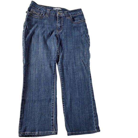 Lee Women's Straight Leg Jeans Size 12 Short Medium Wash - Picture 3 of 7